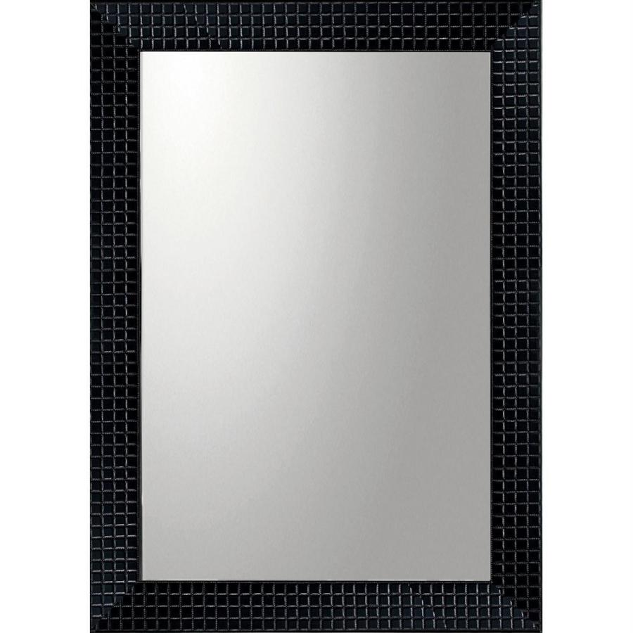 ミラー デコラティブ 大型ミラー タイル「長方形（ブラック）」 絵画 壁掛け 壁飾り インテリア