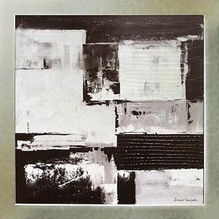 絵画 デビッド セダリア ブラックホワイトの象形 絵画 壁掛け 壁飾り インテリア 油絵 花 アートパネル ポスター 絵 額入り リビング 玄関