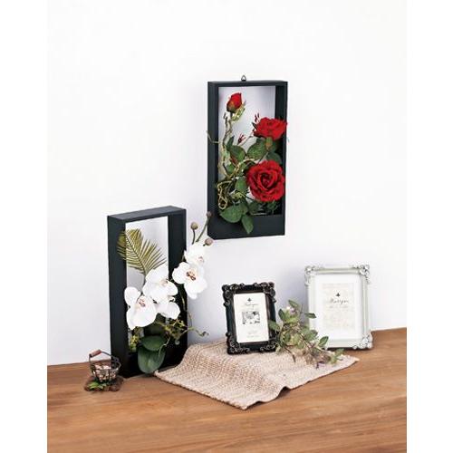 フラワーフレーム ウォール フラワー アート オーキッド (レッド) 絵画