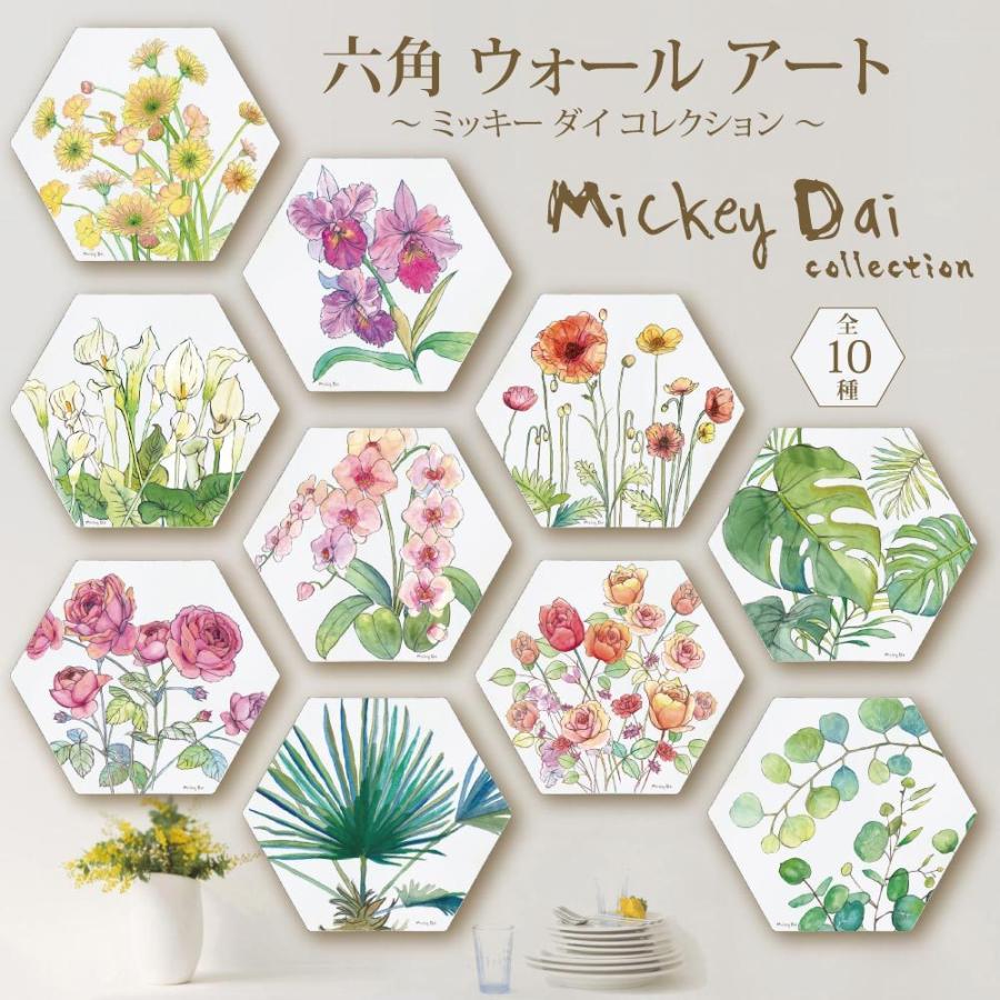 壁掛け 六角 ウォール アート〜ミッキー ダイ コレクション〜「カラー  