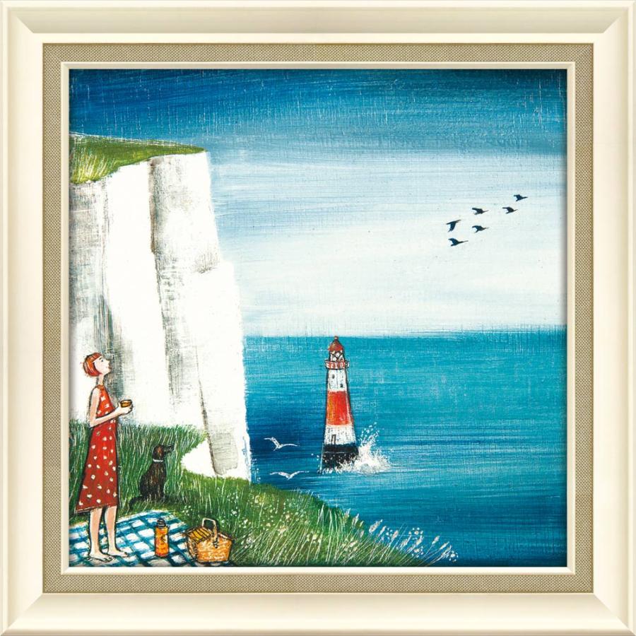 絵画 ジョー ラム「フライト」 犬 風景 絵 額付き かわいい