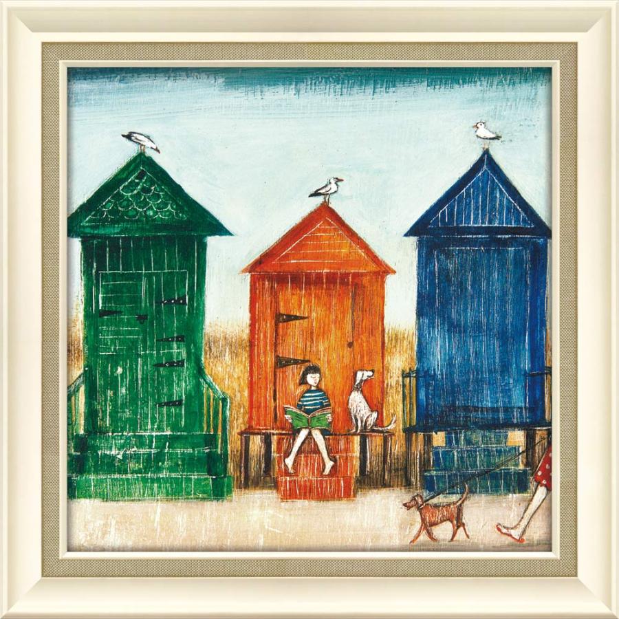 絵画 ジョー ラム「プロム」 犬 風景 絵 額付き かわいい アート