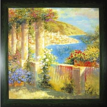 絵画 ロンゴ イタリアの隠れ家1 壁掛け 壁飾り インテリア 油絵 花