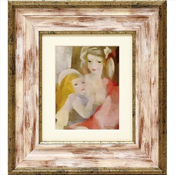 絵画 ローランサン 母と子 壁掛け 壁飾り インテリア 油絵 花 アート 