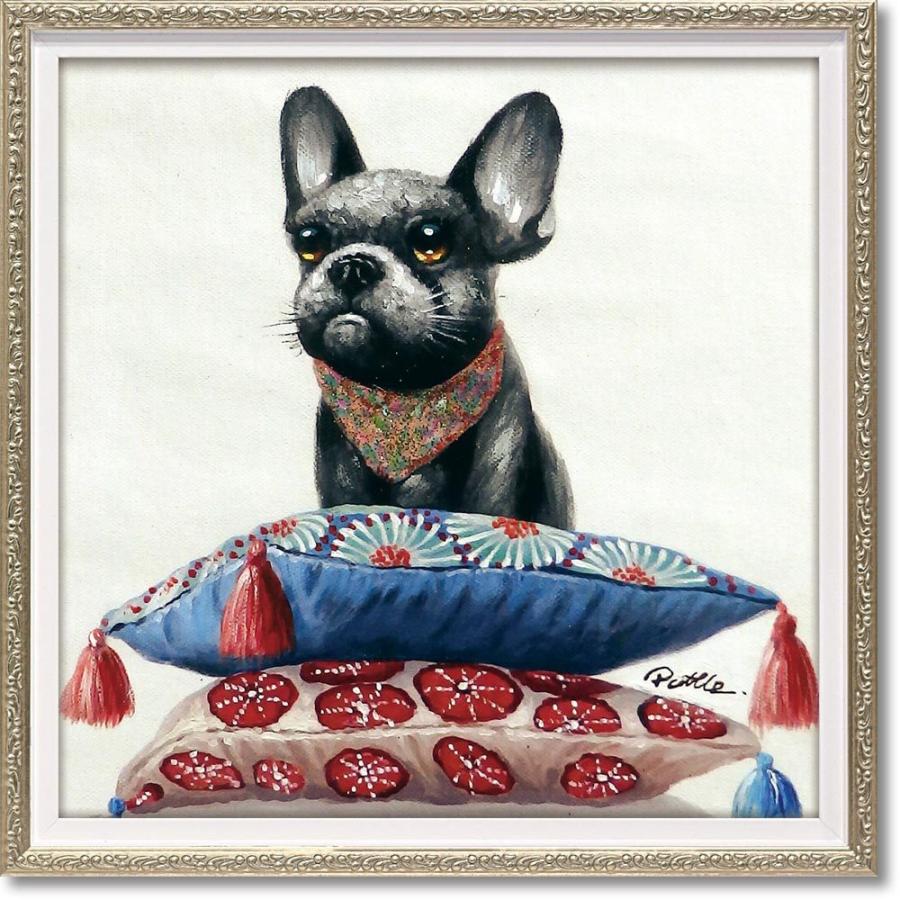 キャンバス油絵 専用真珠の耳飾りの青いターバンの犬フェルメール