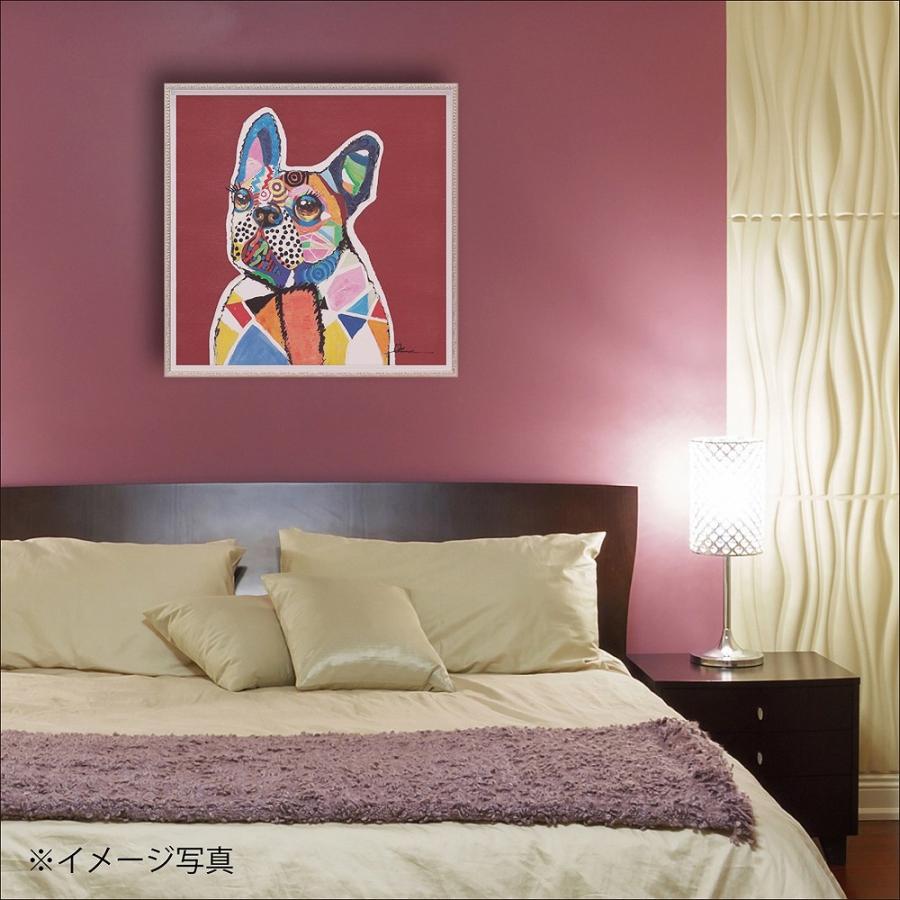 絵画 オイル ペイント アート「イノセント ドッグ（Mサイズ）」 油絵 インテリア 壁掛け ギフト 手描き 額入り 額装込 アート モダン おしゃれ プレゼント 犬の画像