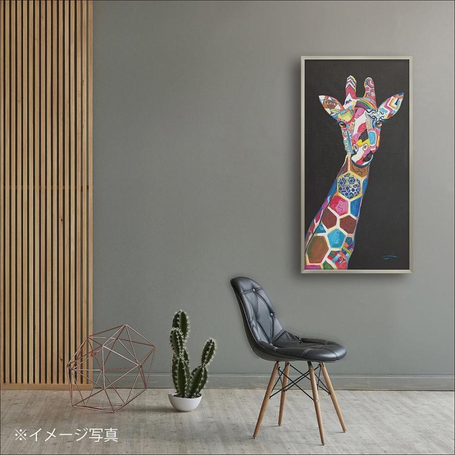 絵画 オイル ペイント アート「ジラフ シック」 油絵 インテリア