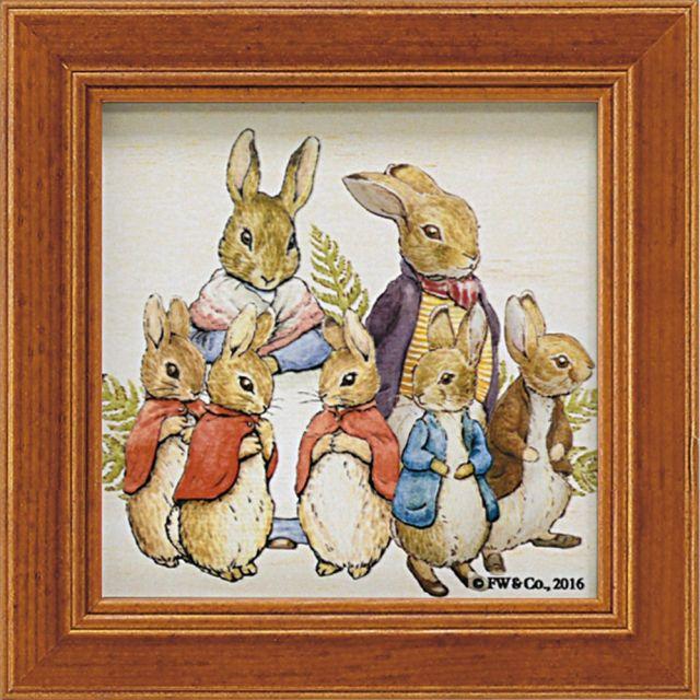 アートフレーム ピーター ラビット ミニ アート ピーターとベンジャミンとファミリー ゆうパケット 絵画 壁掛け 壁飾り インテリア
