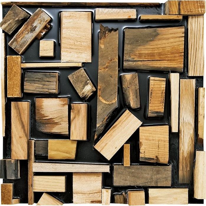 壁掛け プラデック ウッド クラフト レジン チェストナット 絵画 壁