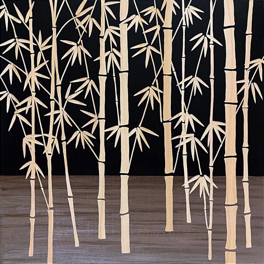 木彫りアート ウッド スカルプチャー アート「フォレスト バンブー（BK+NP）」 絵画 壁掛け 壁飾り インテリア