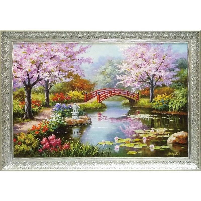 サン キム ひまわり 絵画 壁掛け 壁飾り インテリア 油絵 花 額縁