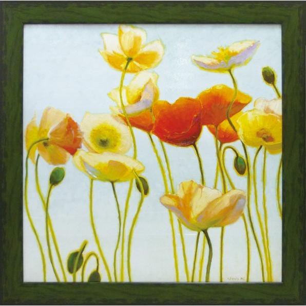 絵画 シャーリー ノヴァック ポピー4 壁掛け 壁飾り インテリア 油絵