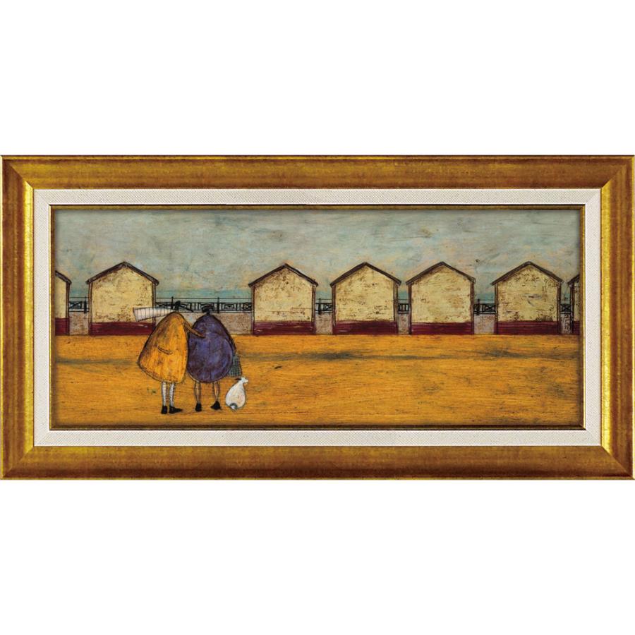 絵画 軽量ゲルアート●サムトフト アートフレーム「海の家」●動物＆癒しアート 絵 絵画☆サムトフト アートフレーム「海の家から海が見える」☆ 動物＆