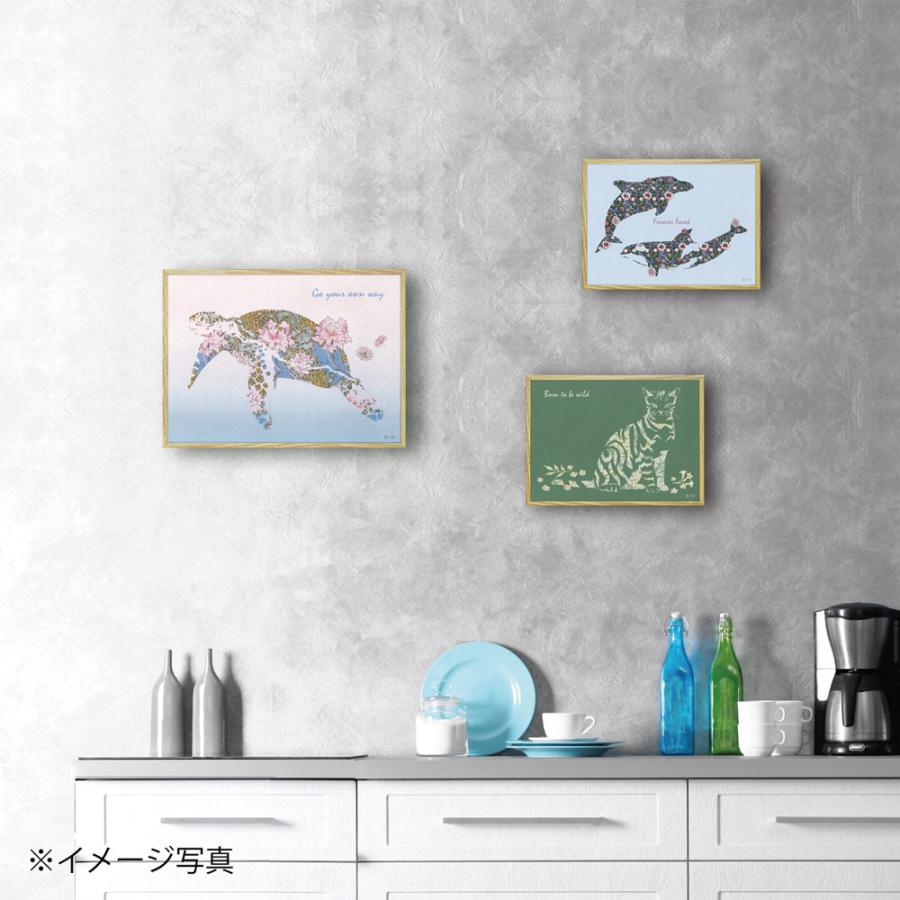 ラタン額縁　植物シルエット　アートプリント wf-810-g.jpg