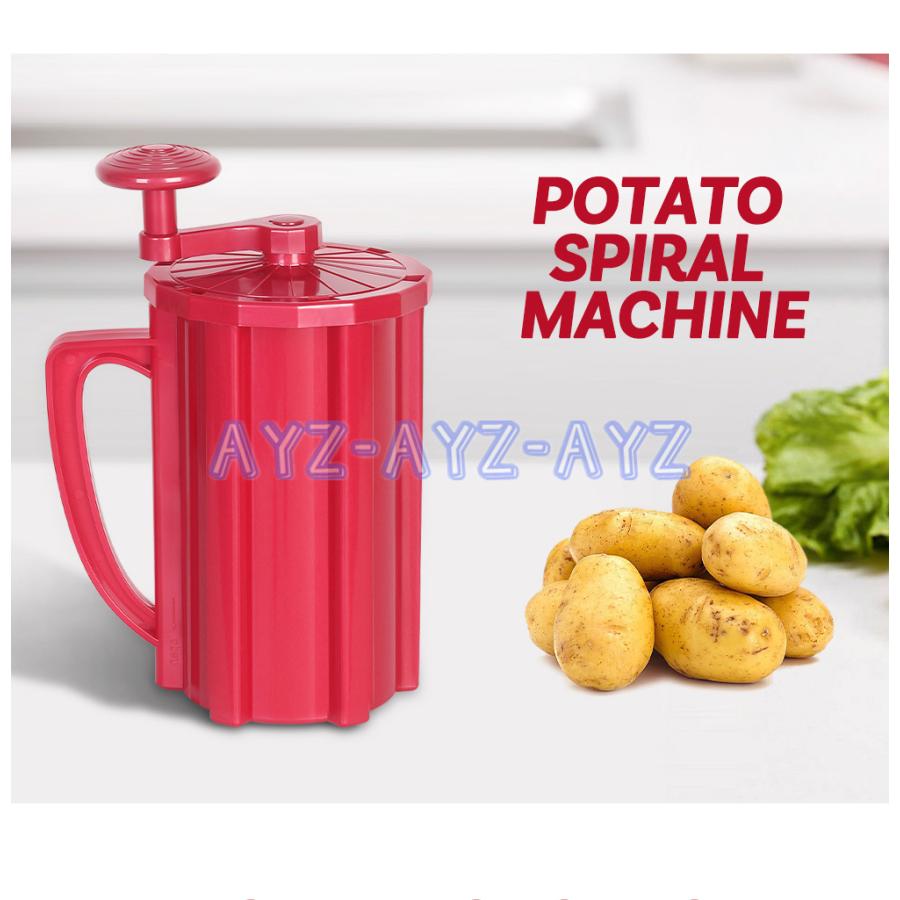 手動トルネードポテトカッター ハリケーンポテト 業務用 Tornado Potato Cutter レッド 家庭用 スパイラルスライサー 3種ブレード クリスマスプレゼント22 pcj Ayz 通販 Yahoo ショッピング