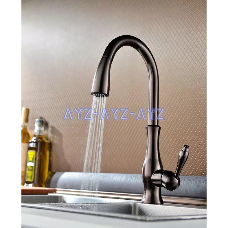 1年保証 蛇口 キッチン クリスマスプレゼント22 ブロンズ おしゃれ 自在 プルダウン ノズル シャワーヘッド 360度回転 シングルレバー 混合水栓 シャワー キッチン蛇口 水栓 カラー シルバー Tin Ipb Ac Id