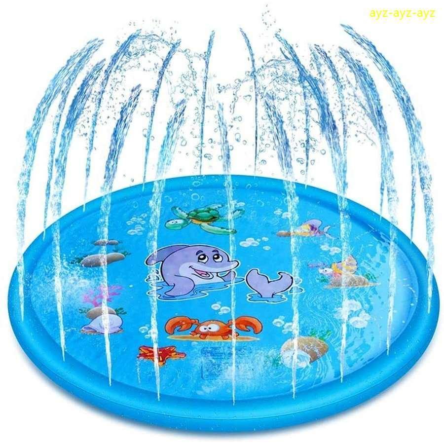 ポイント10倍 全国送料無料 Flycreat 噴水マット 噴水プール ビニールプール 噴水おもちゃ プールマット 噴水池 水しぶきマット 子供用 水遊び 150cm 手数料安い Www Aqtsolutions Com