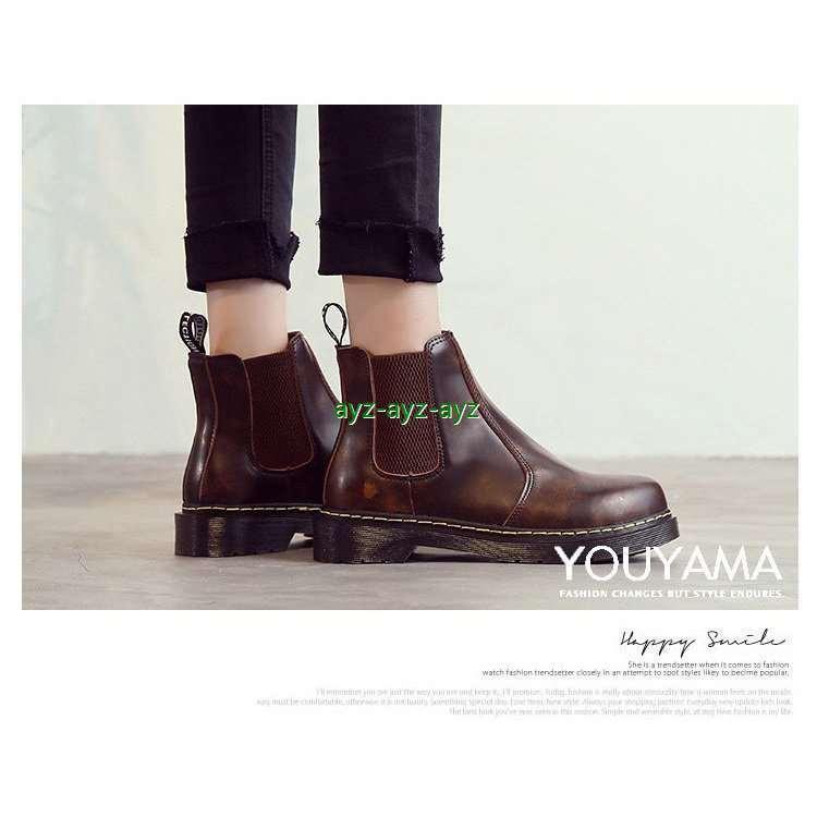 レディース ショートブーツ New ぺたんこ カジュアル ブーツ マーチンブーツ ラウンドトゥ 保温 冬 冬靴 厚底 新作 起毛加工 送料無料 防滑 充実の品 マーチンブーツ