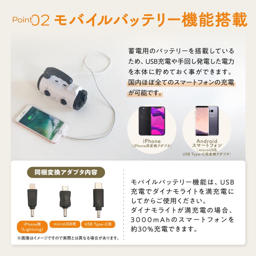 Defend Future ダイナモラジオライト 防災ラジオ FM AM ラジオ 乾電池