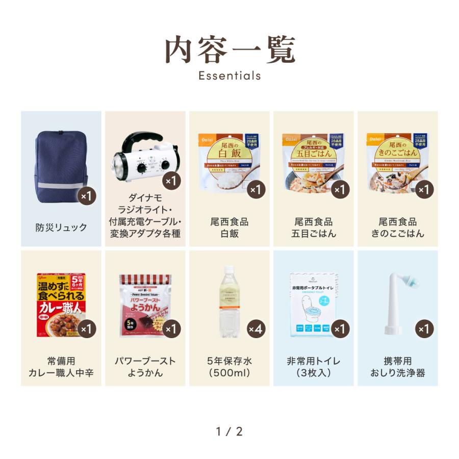 Defend Future 防災セット 1人用 防災グッズ セット 防災 備蓄米 厳選