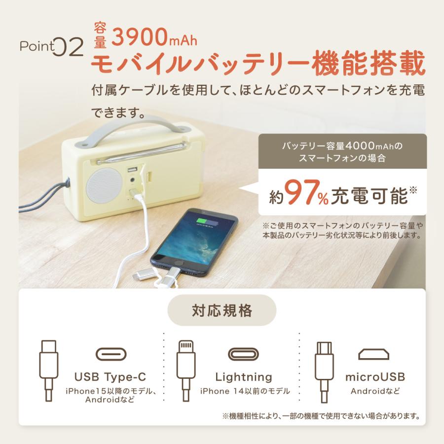 防災ラジオ ライト 充電式 小型 FM / AM 対応 スマホ 充電 懐中電灯 LEDライト SOSアラート 多機能 Defend Future | Defend Future | 05