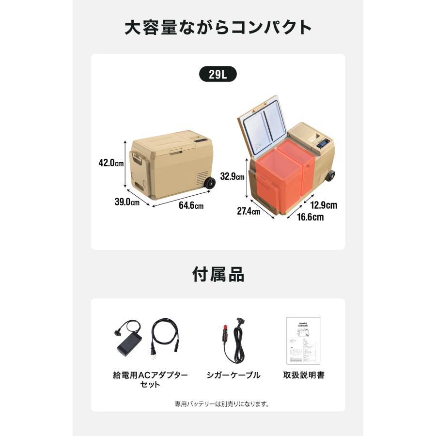 ポータブル冷蔵庫 ICEBERG 29L 車載冷蔵庫 小型 冷蔵庫 ミニ冷蔵庫