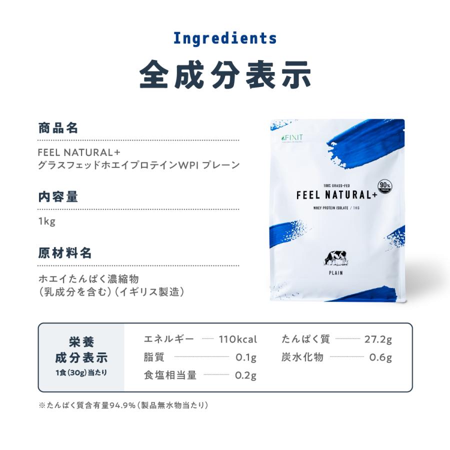 FIXIT プロテイン ホエイ 女性 無添加 50代 40代 グラスフェッド 