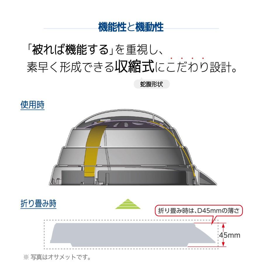 防災ヘルメット ヘルメット 防災 折りたたみ 国家検定品 日本製 軽量 オサメット 防災用ヘルメット | Defend Future | 04