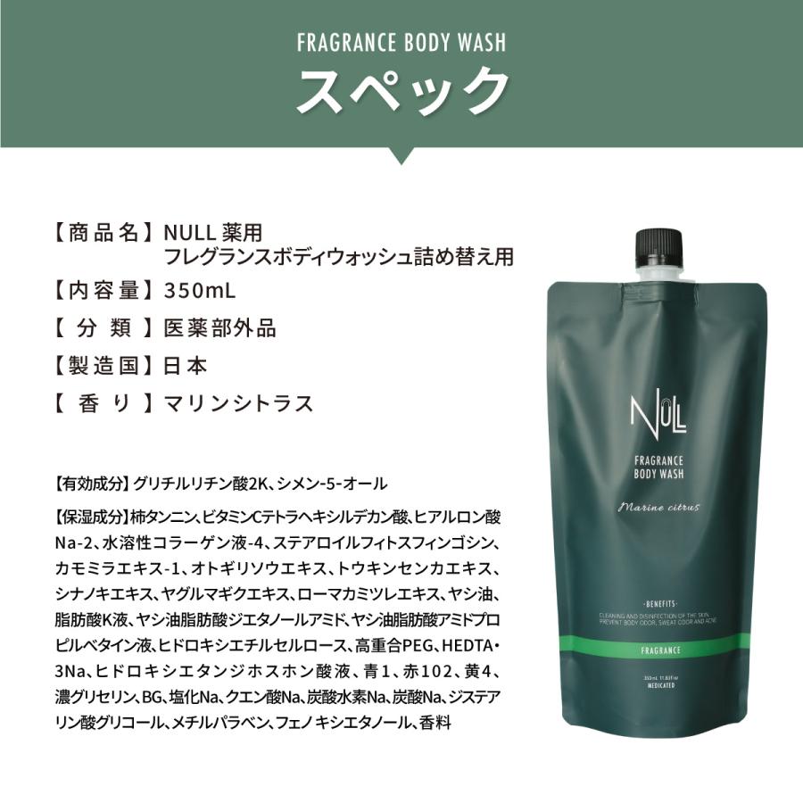 NULL（ヌル） 【本体+お得な詰め替え用 セット】 薬用 ボディーソープ