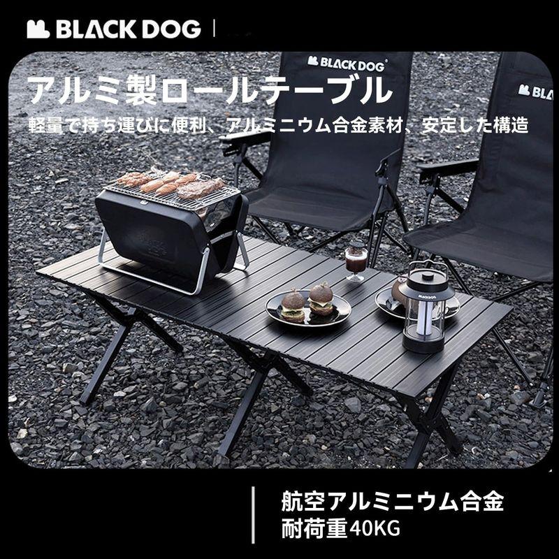 BLACKDOG(黒犬) アウトドアテーブル アルミ キャンプテーブル ロールトップテーブル 折りたたみ式 収納バッグ付き 組立簡単 インテ｜az-select-store｜05