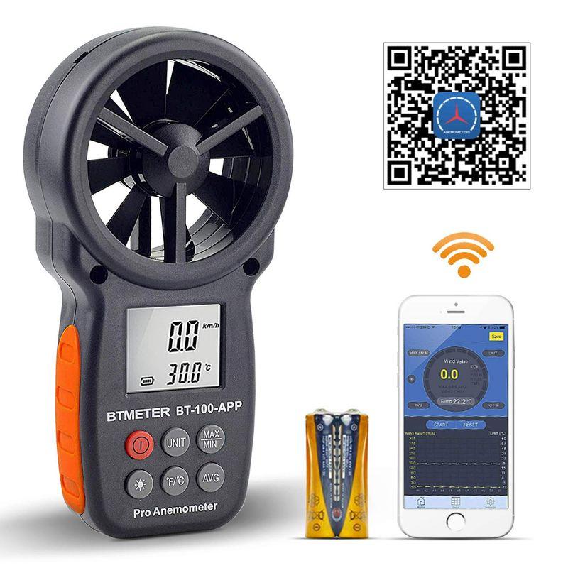 BTMETERデジタル風速計BT-100APP 風量計 風力計 風向計 気温と風速測定器搭載 Bluetooth経由で電話にリンク ハンディ｜az-select-store｜04