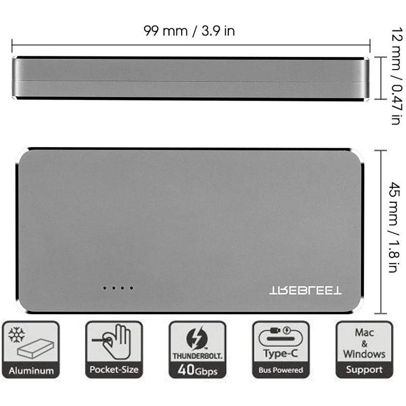 世界最小 ポータブル Thunderbolt 3 Thunderbolt 4 外付け M.2 NVMe PCIe3.0×4 に対応 SSDケ｜az-select-store｜07