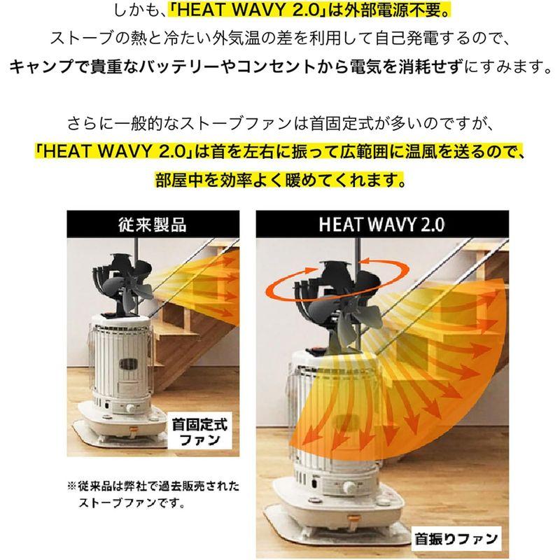 makuakeで1140万売れた Re:Gear 首振り ストーブファン HEAT WAVY 2.0 キャンプ 熱 暖炉 自動 サーキュレー｜az-select-store｜05