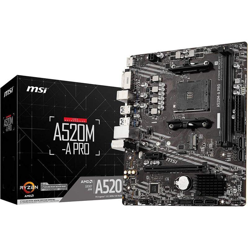MSI マザーボードA520M-A PRO Ryzen 5000シリーズ (AM4)対応 Micro ATX AMD A520搭載 MB51｜az-select-store｜06