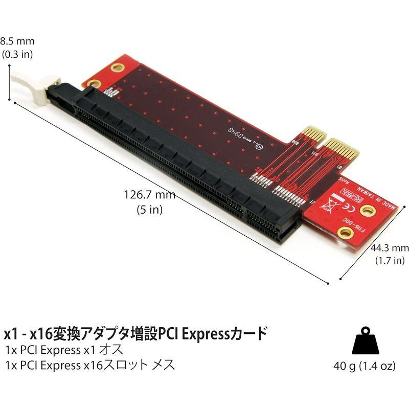 StarTech.com PCI Express x1?x16変換カード ロープロファイル用スロット拡張アダプタ(PCIe x1からx16へ｜az-select-store｜04
