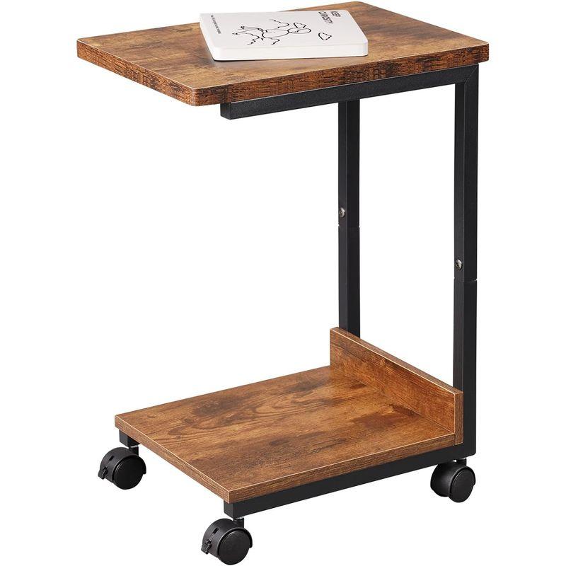 YeTom サイドテーブル キャスター付き ベッドサイドテーブル 可移動ベッドテーブル サイドワゴン コの字 テーブル 層幅37×奥行26×｜az-select-store｜05