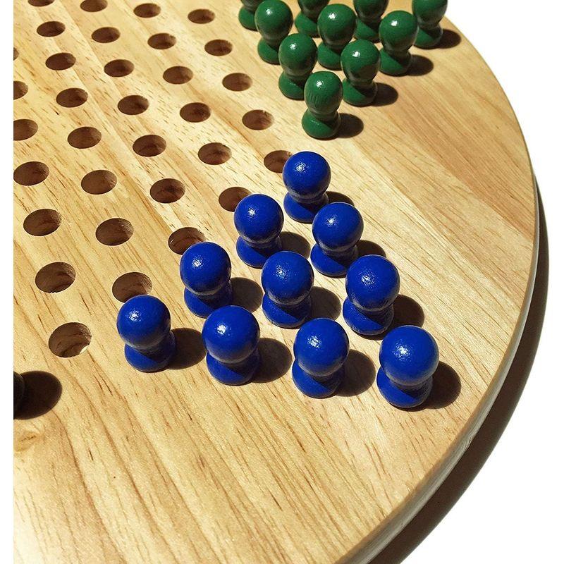 WEGames WE Games Solid Wood Chinese Checkers with Wooden Pegs - 29cm D｜az-select-store｜02
