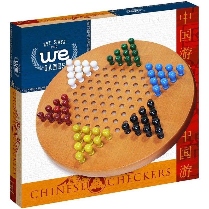 WEGames WE Games Solid Wood Chinese Checkers with Wooden Pegs - 29cm D｜az-select-store｜07