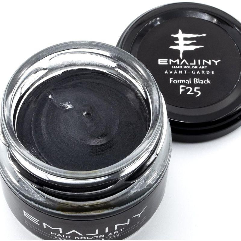 EMAJINY Formal Black F25 エマジニー フォーマルブラックカラーワックス 黒 36g 日本製無香料シャンプーでサッと洗｜az-select-store｜08