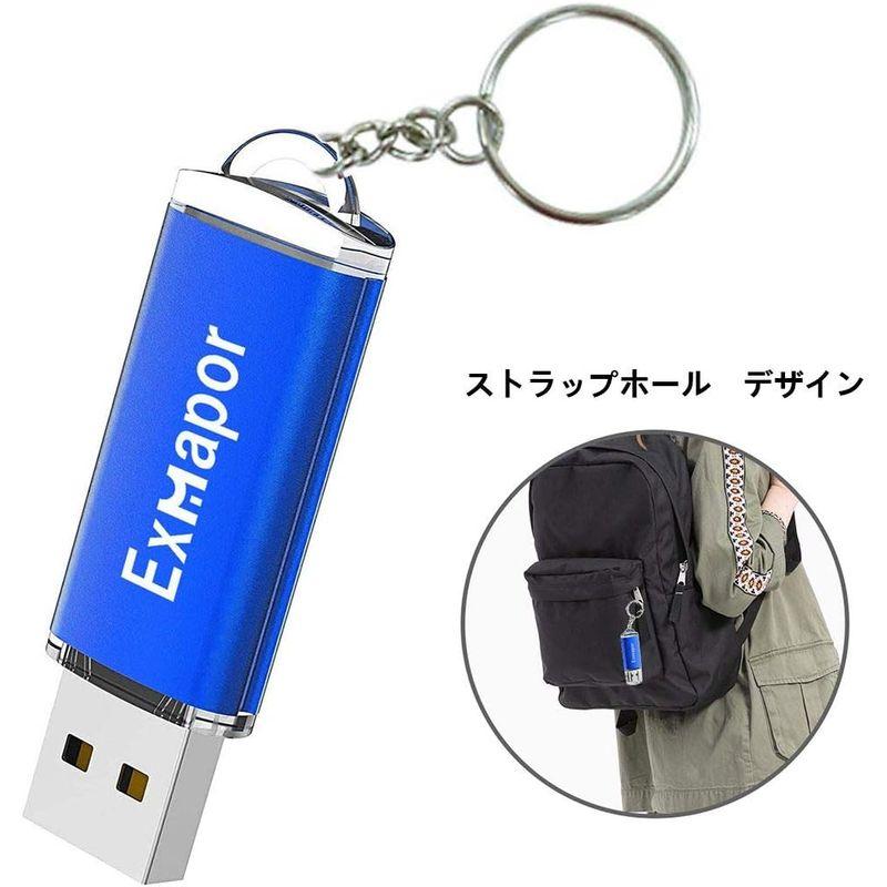 5個セット 64GB USBフラッシュメモリ Exmapor USBメモリ キャップ式 五色（赤、黒、銀、緑、青）｜az-select-store｜06