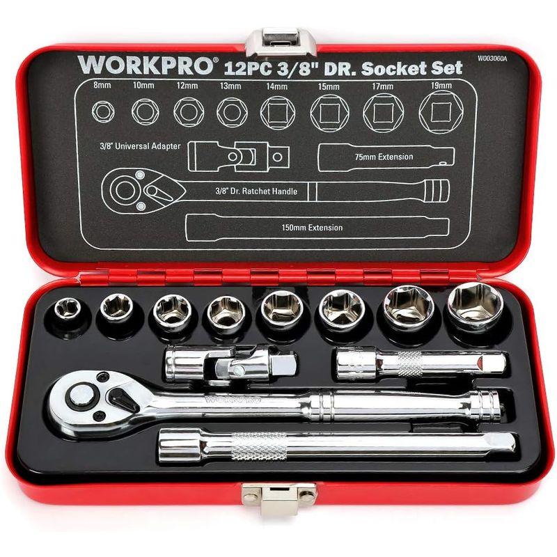 WORKPRO ソケットレンチセット ガレージツールセット ラチェットレンチ 差込角9.5mm（3/8インチ） クイックリリースラチェットハ｜az-select-store｜03