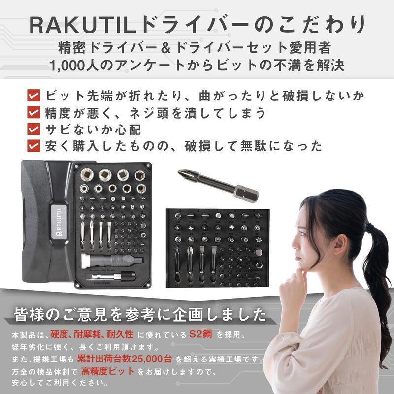 RAKUTIL ドライバーセット 精密ドライバー ソケットレンチ ボックスドライバー S2素材 日本国内企画品｜az-select-store｜02
