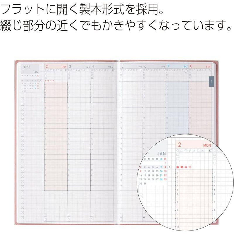 コクヨ ジブン手帳 Lite mini 手帳 2023年 B6 スリム マンスリー&ウィークリー ネイビー ニ-JLM1DB-23 2022｜az-select-store｜05