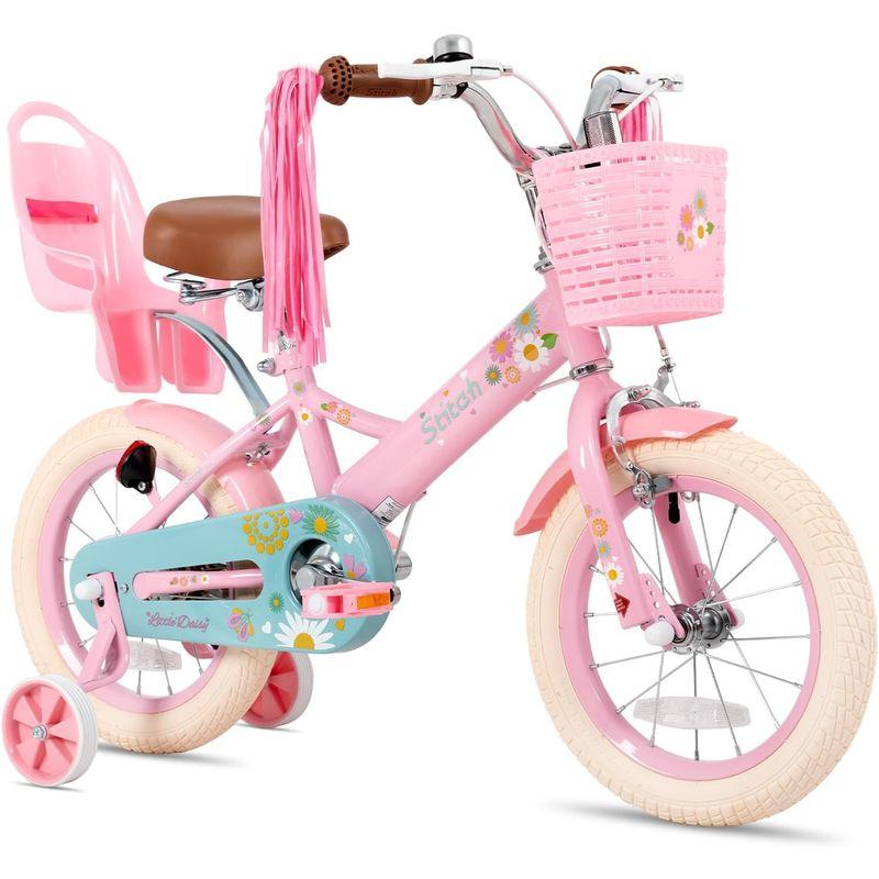 STITCH 子供用自転車 Daisy(デージー) 12 14 16インチ 人形用シート カゴ ポンポン こども 幼児 自転車 バイク キッ｜az-select-store｜06