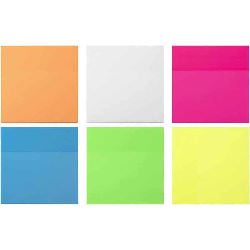 YUBX 付箋 透明 6色 セット 50枚*6冊 おしゃれなマカロン色 書き込み可能なメモ 半透明ふせん 防水 粘着性 プランナー、メッセー｜az-select-store｜09