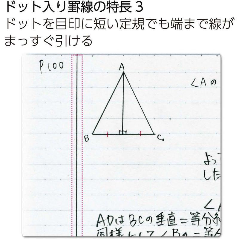 コクヨ ノート スマートキャンパス 限定 B5 ドット入りA罫 レイヤーカラー 5色パック ノ-GS3CAT-L6X5 A罫(7mm)｜az-select-store｜04