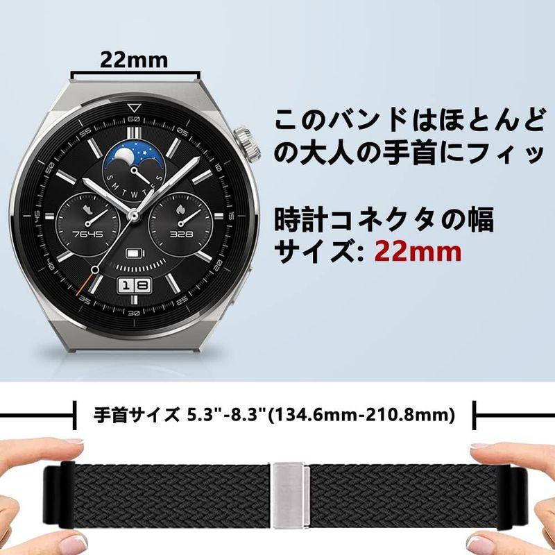 AiMaoo 22mm バンド Xiaomi Watch S1/S1 Active/Mi Watch 対応 編組 ナイロン ストラップ スポ｜az-select-store｜06