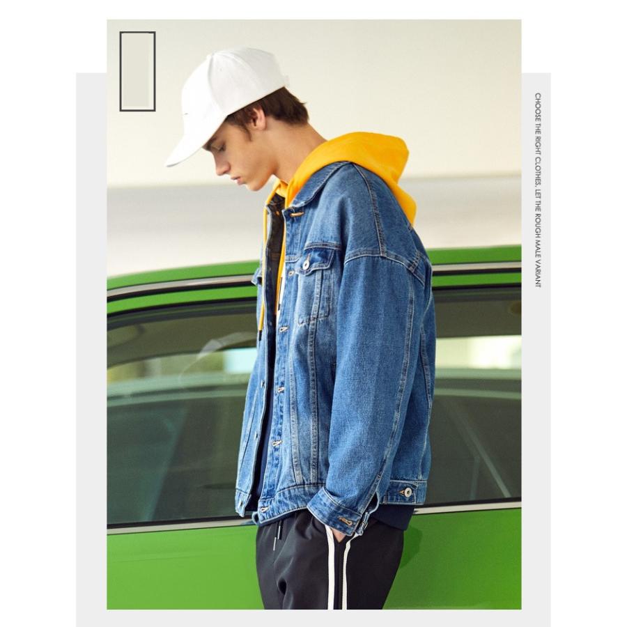 ５５ 以上節約 デニムジャケット 19 新作 秋 夏 アウター ジャケット デニムカバーオール Gジャン ジージャン メンズ ジャケット