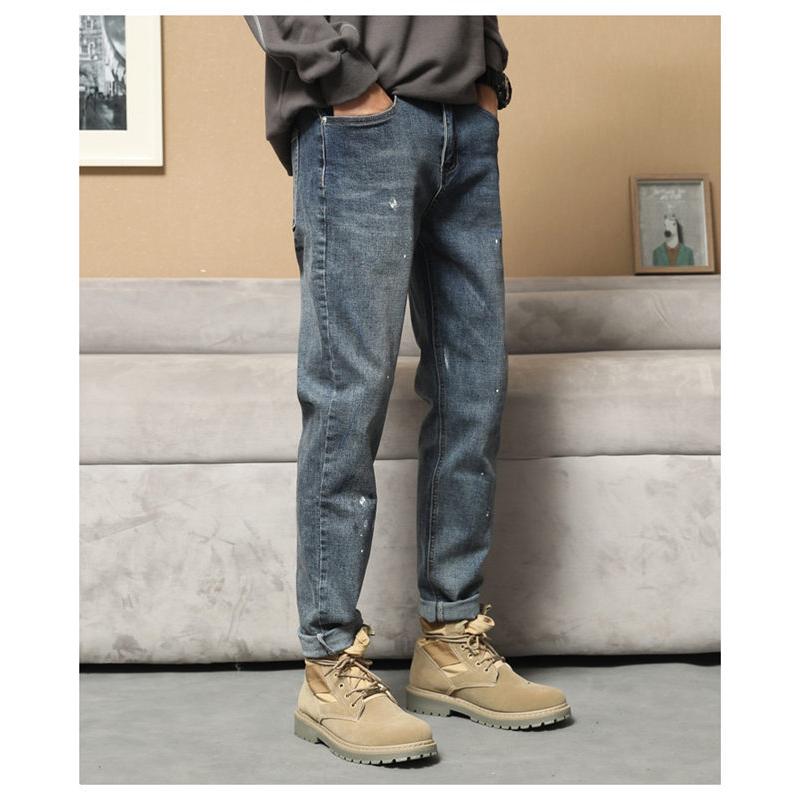 手数料安い ジーンズ メンズ スキニーパンツ パッチワーク スキニーデニムパンツ デニムパンツ デニム パンツ スリム 個性的 国産 Industrial Comteco Com Bo