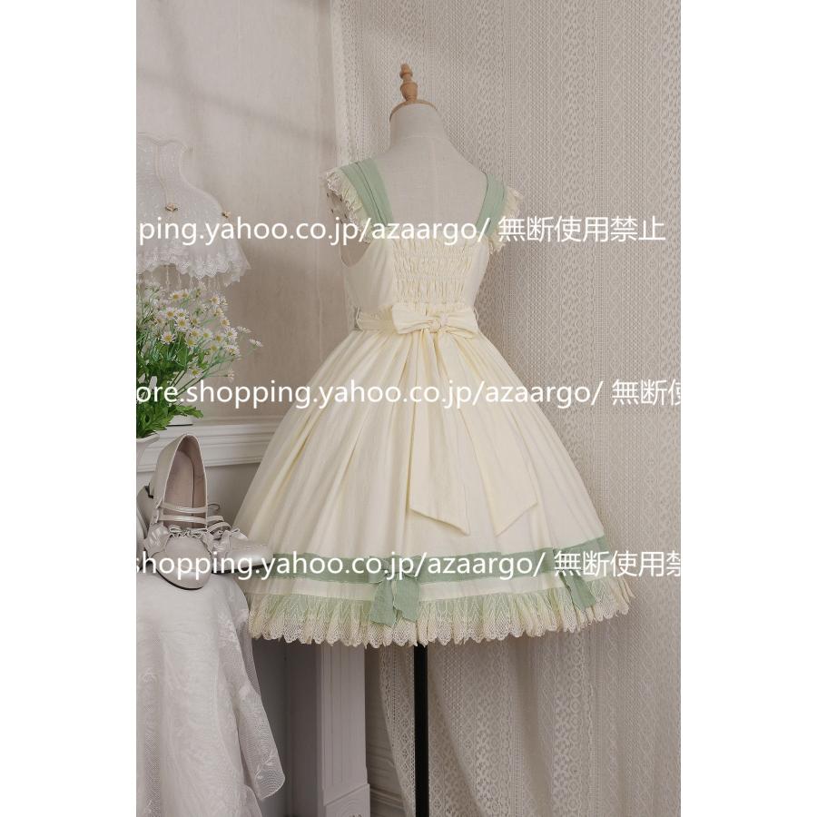 ロリータ ワンピース 半袖 ロリータ服 かわいい Lolita 可愛い フェミニン 甘い レディース 少女風 OP ロリータドレス｜azaargo｜17